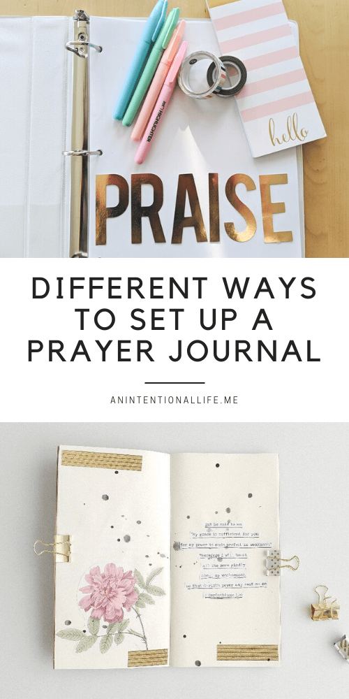 How to Set Up a Prayer Journal - different ways to have a prayer journal or prayer binder